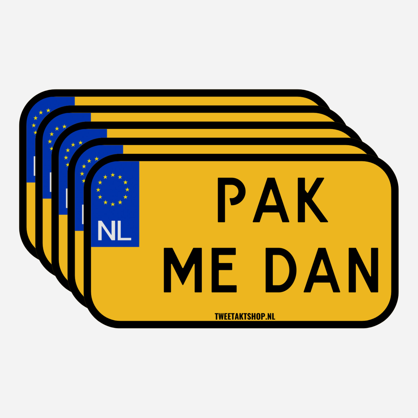 5x Pak Me Dan Kentekenstickers