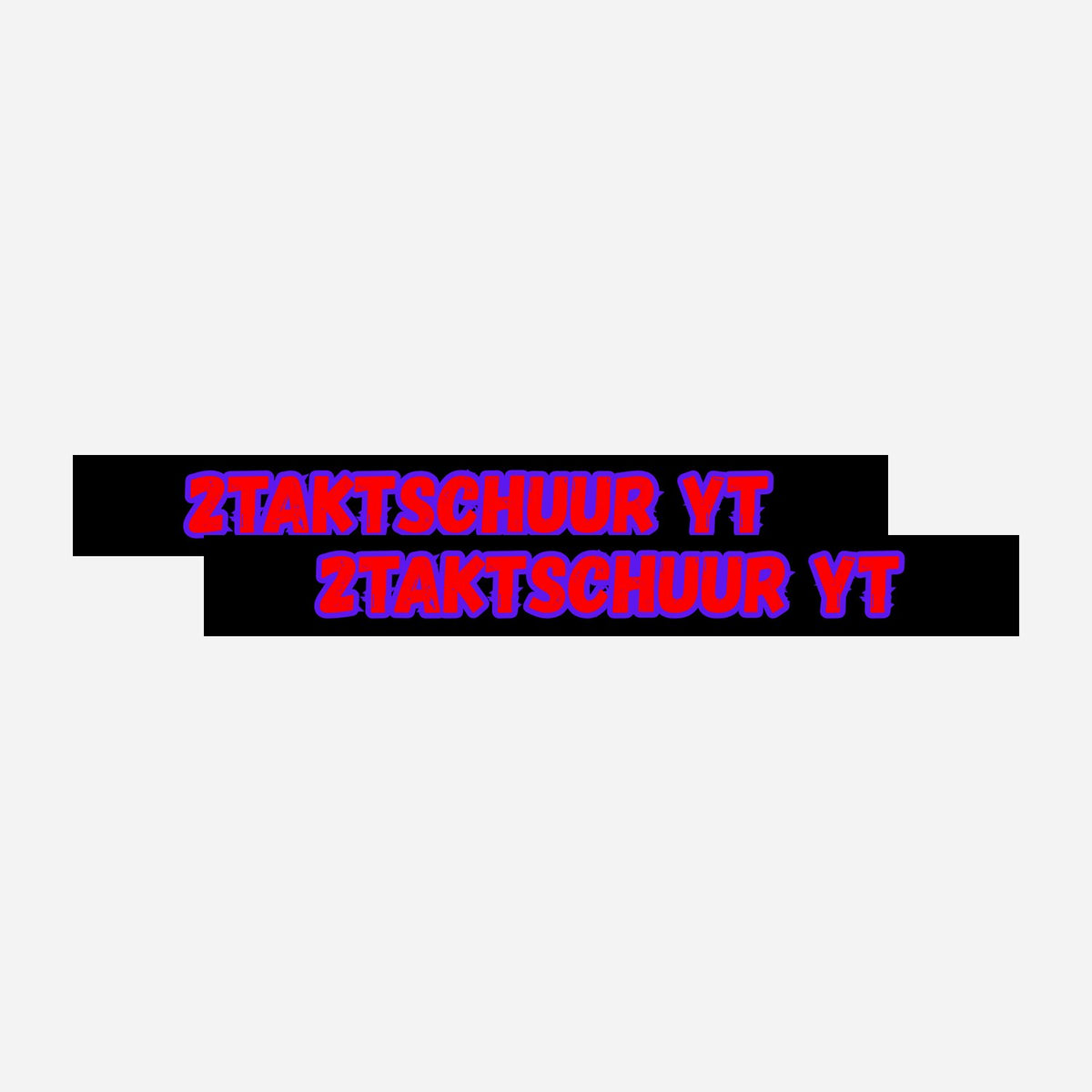 2x 2TAKTSCHUUR YT Kentekenhouderstickers – Rood – hoofdafbeelding van de set