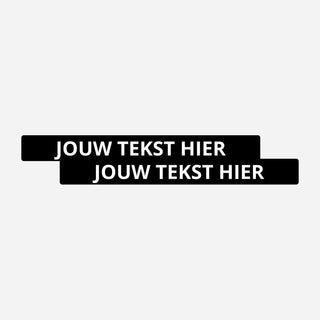 2x Kentekenhouderstickers met Eigen Tekst