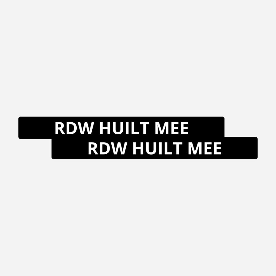 2x RDW Huilt Mee Kentekenhouderstickers – hoofdafbeelding van de set