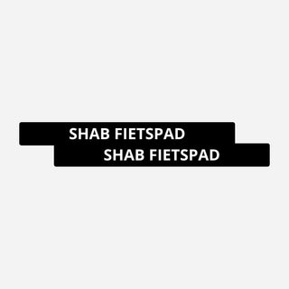 2x Shab Fietspad Kentekenhouderstickers