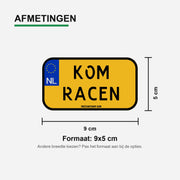 3x Kom Racen Kentekenplaatstickers – materiaal en matte afwerking