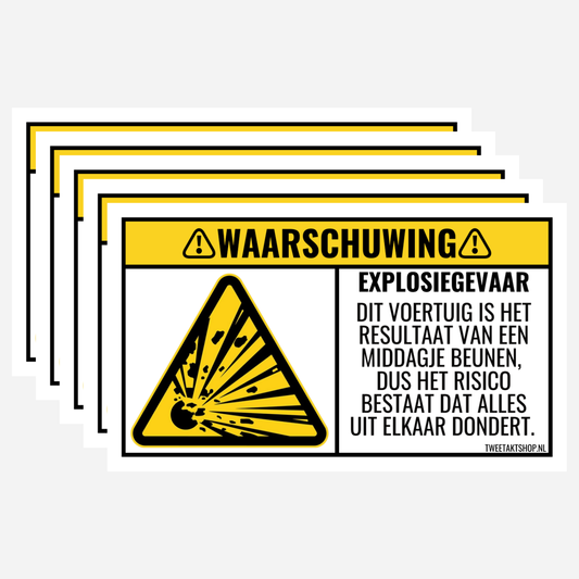 5x Waarschuwingstickers