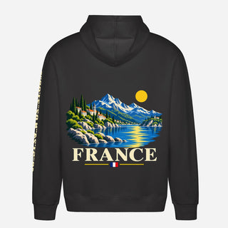 France Travel Hoodie – Mountain Lake Graphic