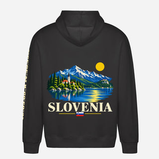 Slovenia Travel Hoodie – Mountain Lake Graphic