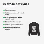 Blood Sweat And Gears Hoodie – materiaal van dichtbij