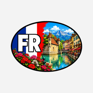 FR Landcode Sticker voor Auto, Motor, Camper & Caravan – Annecy, Palais de l’Île en kanaal