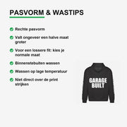 Garage Built Hoodie – materiaal van dichtbij