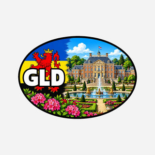 GLD Plaatssticker Apeldoorn – Paleis Het Loo, paleistuin en fontein