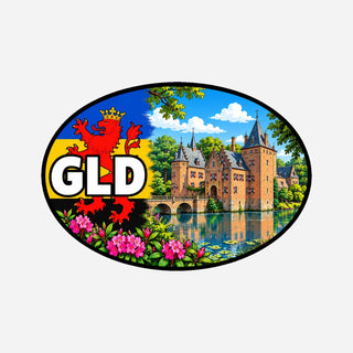GLD Plaatssticker Ruurlo – Kasteel Ruurlo, slotgracht en brug