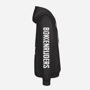 Half Werk Is Ook Werk Hoodie – detail van de bedrukking