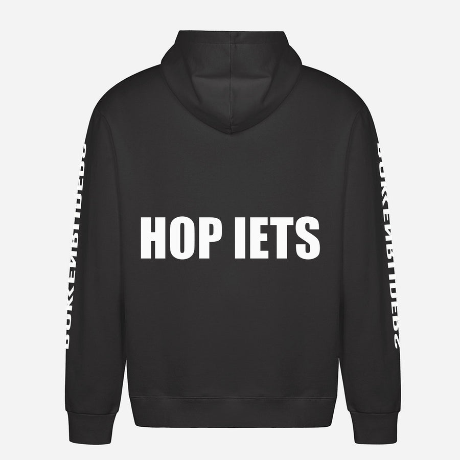 Hop Iets Hoodie – achterkant met grote rugprint