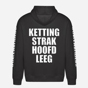 Ketting Strak Hoofd Leeg Hoodie – achterkant met grote rugprint