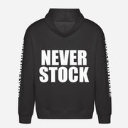 Never Stock Hoodie – achterkant met grote rugprint