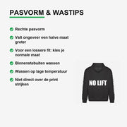 No Lift Hoodie – materiaal van dichtbij