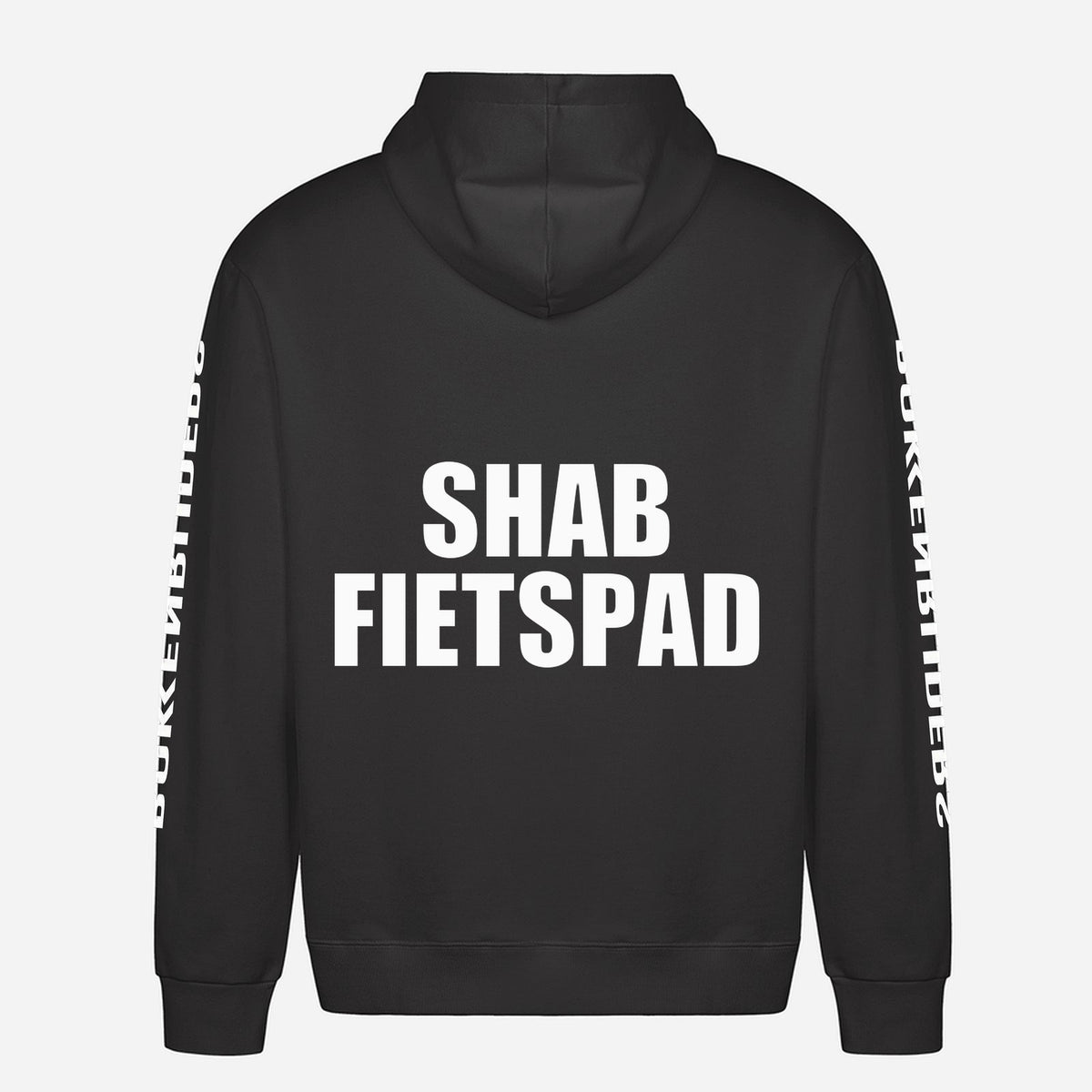 Shab Fietspad Hoodie – achterkant met grote rugprint