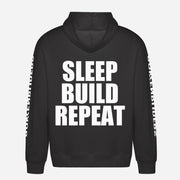 Sleep Build Repeat Hoodie – achterkant met grote rugprint